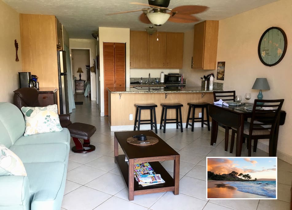 1 br/1Ba Unit with new Sofabed and updated kitchen