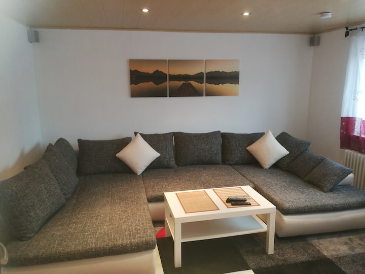 Sofá cama en la sala de estar