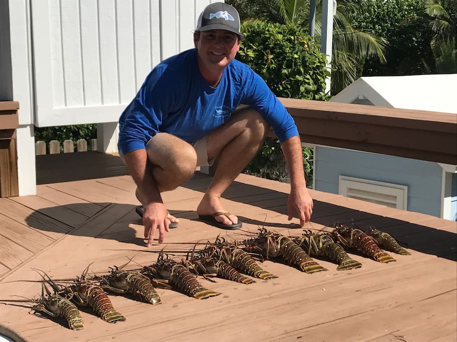Lobster Season, grill them out in the outside kitchen on the deck