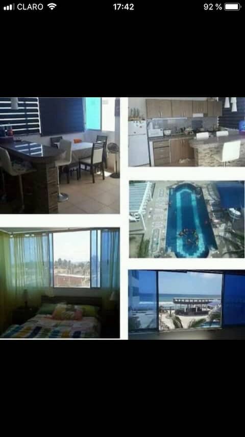 Enjoy all the amenities facing the sea.