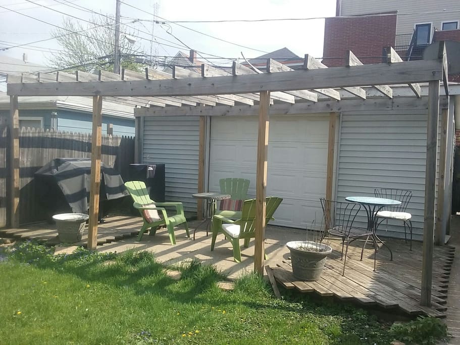 Grill tables with chair