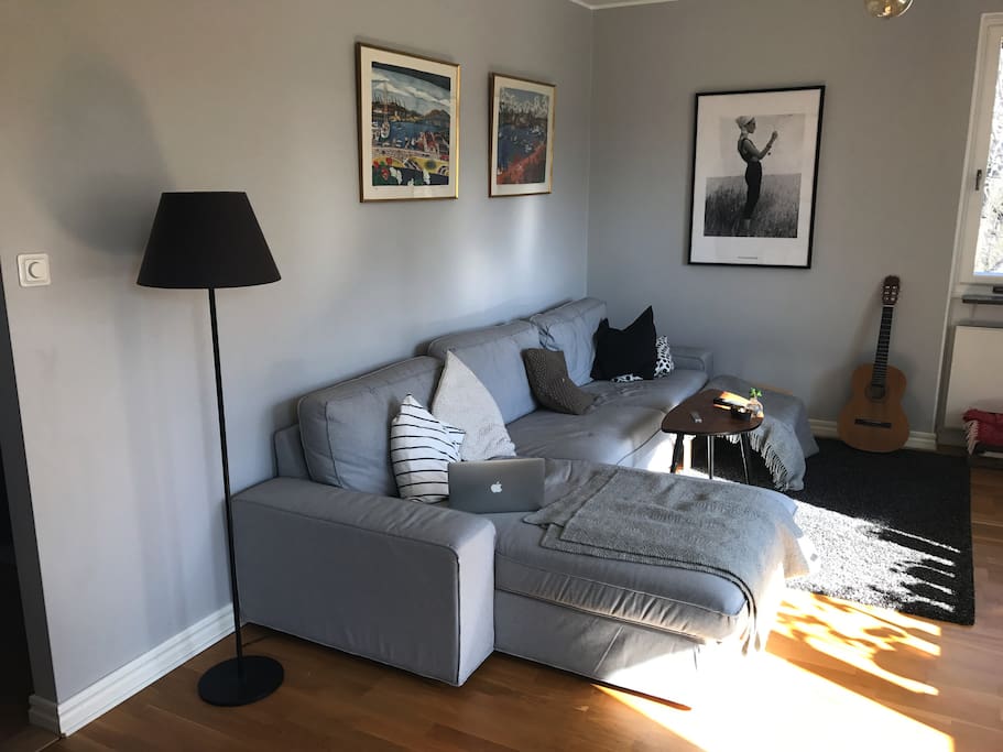 Living room with large sofa