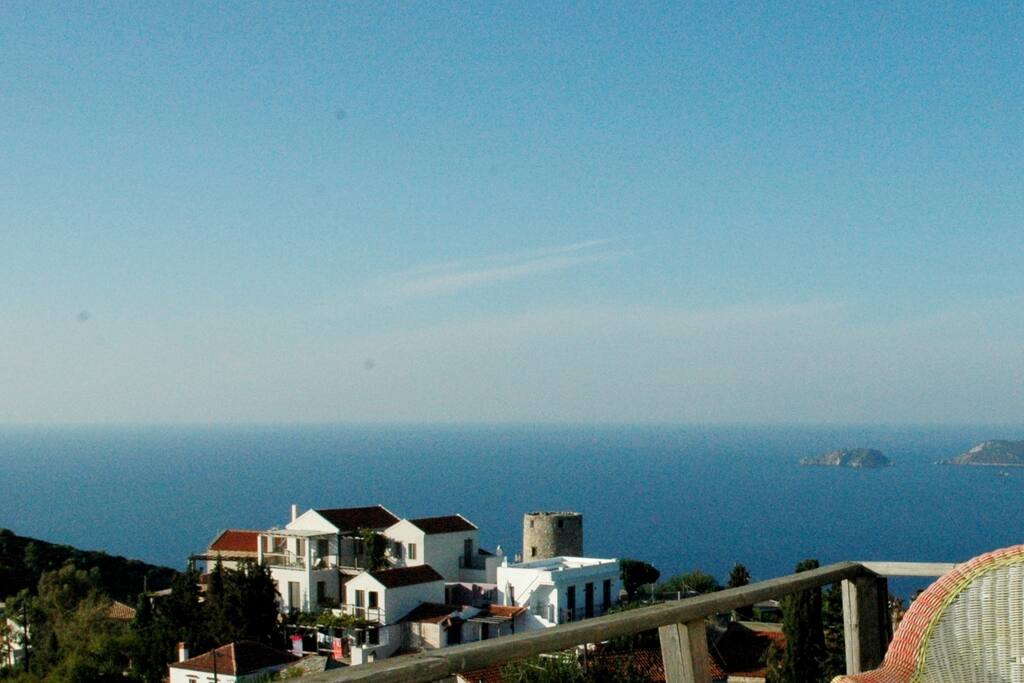 View from the balcony ,on the edge of the rock