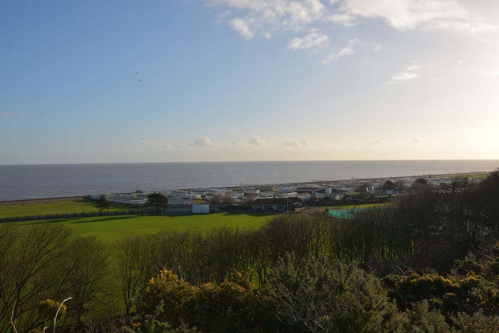 View of the caravan park from above