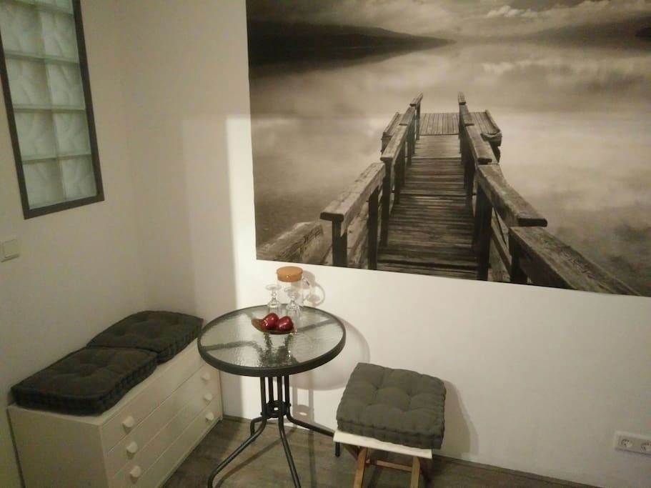 Cozy sitting corner in room