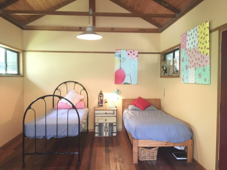 Twin share with two comfortable single beds.
