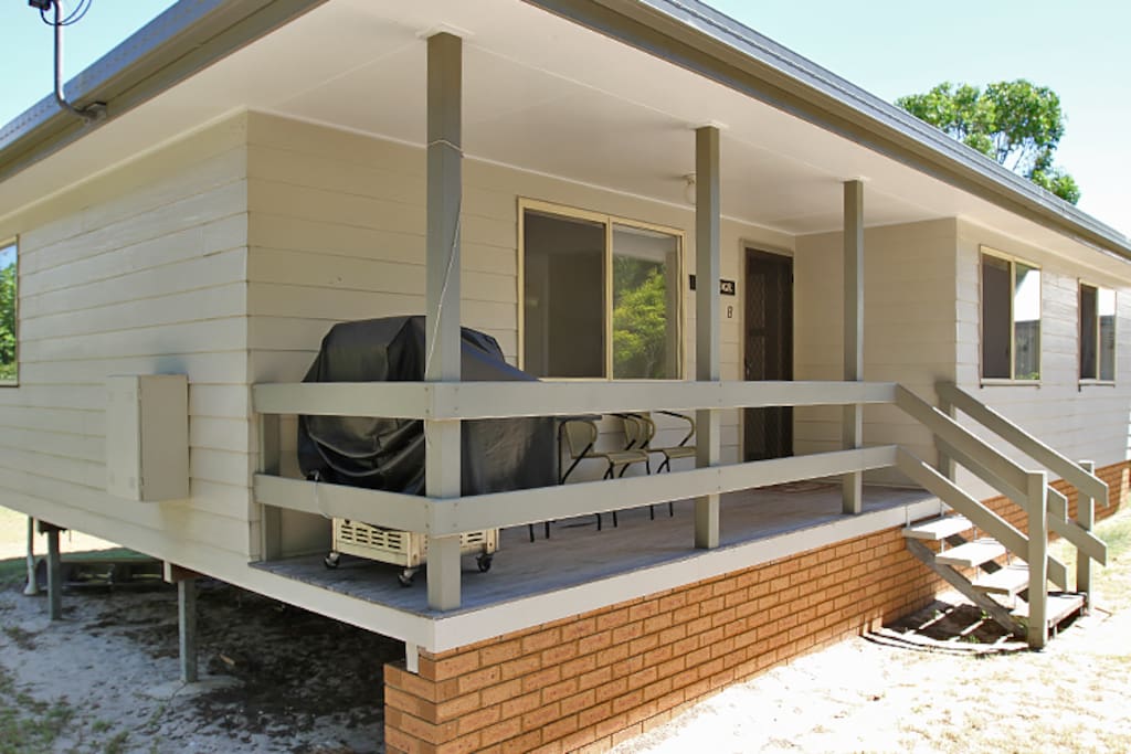 Front deck with BBQ
