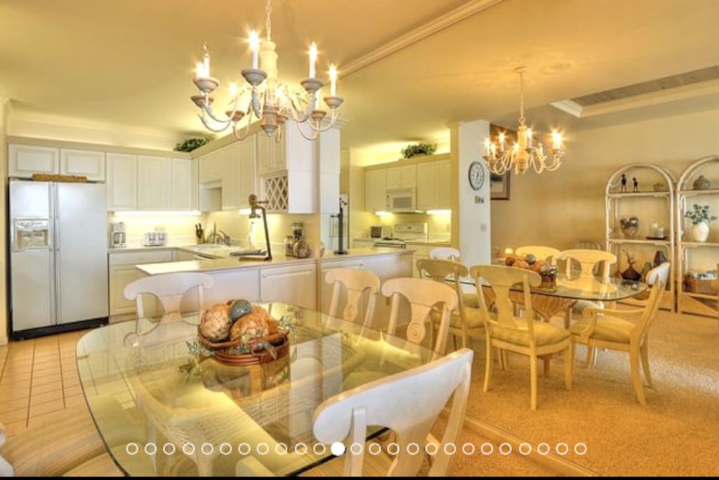 dining area and kitchen