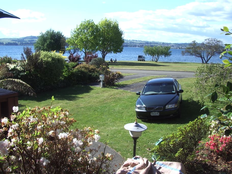 North West, from front deck to Taupo township.
