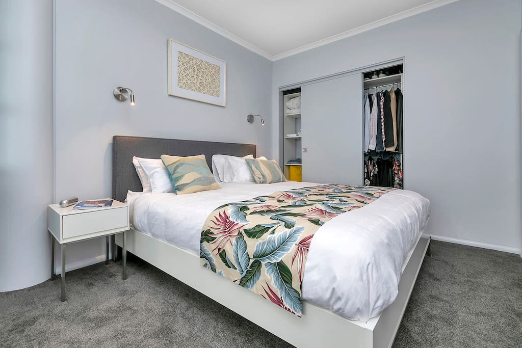 Sleep in comfort on our new bed with quality linens.