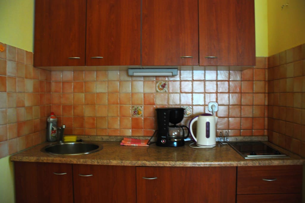 Kitchen with an electric stove