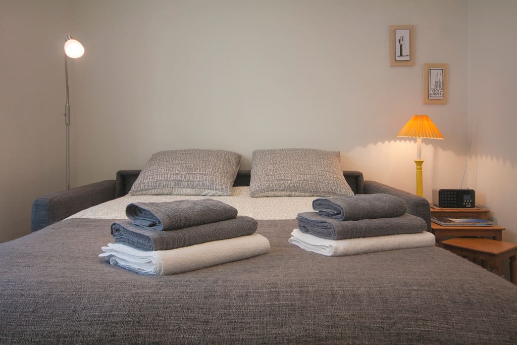 Canapé "link up" se transformant en 2 secondes en lit douillet (matelas bultex)