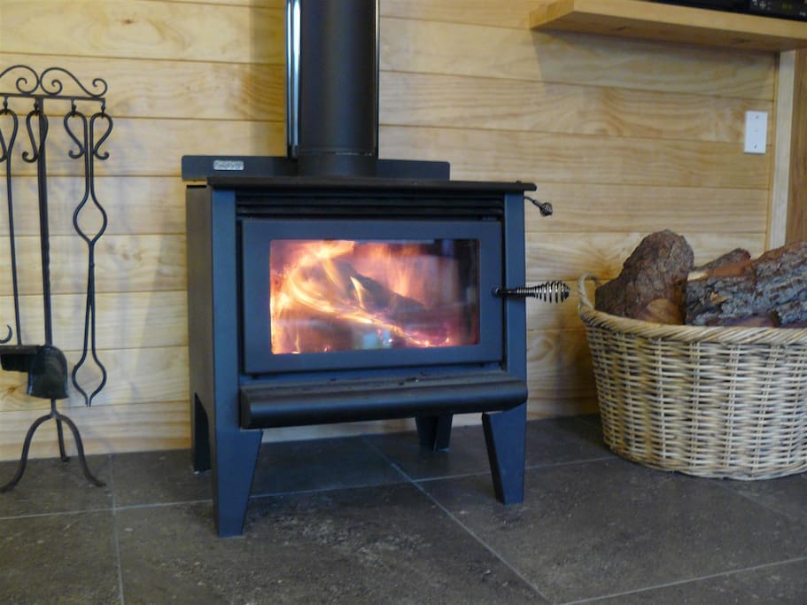 cozy log fire