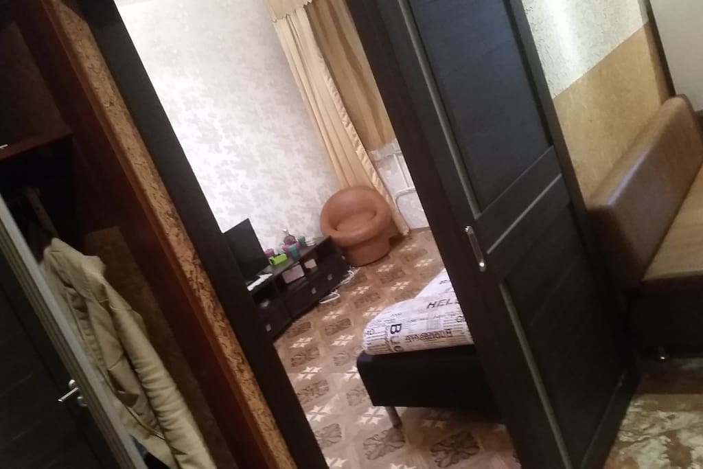 The room and wardrobe from the left side