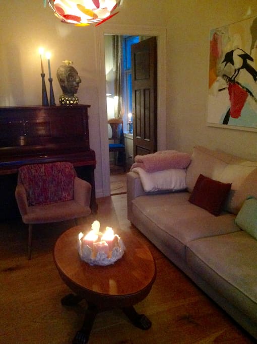 Livingroom with door into The bedroom