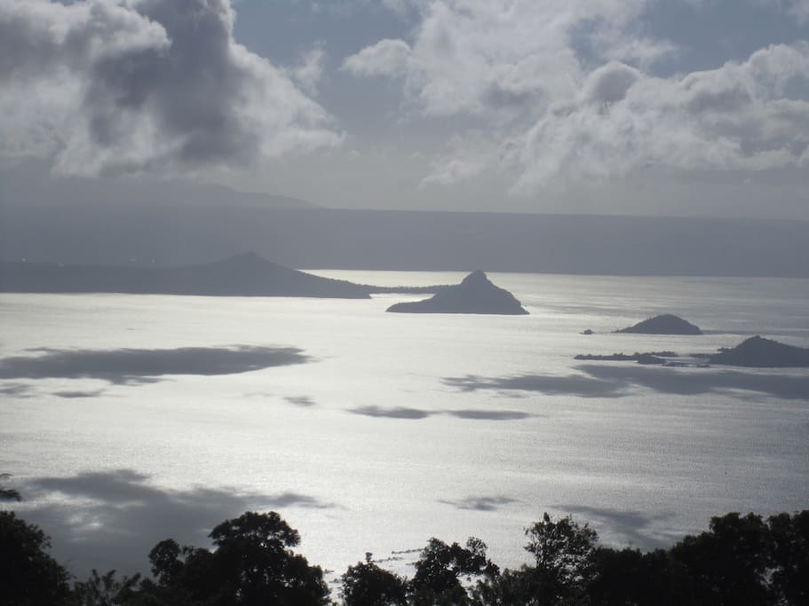 Early morning view as Taal Lake glistens like a beautiful jewel