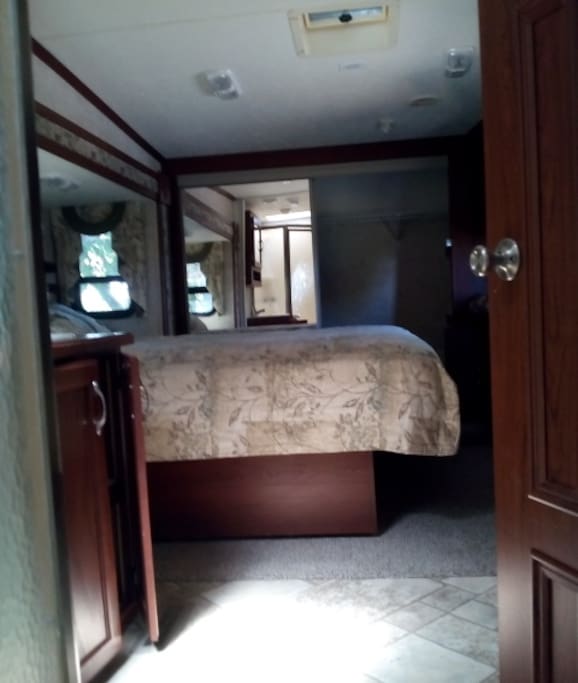 The bed is a queen size
