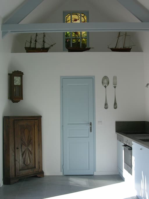 Cuisine ouverte sur le salon