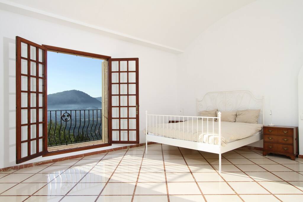 bedroom with a view and open fire