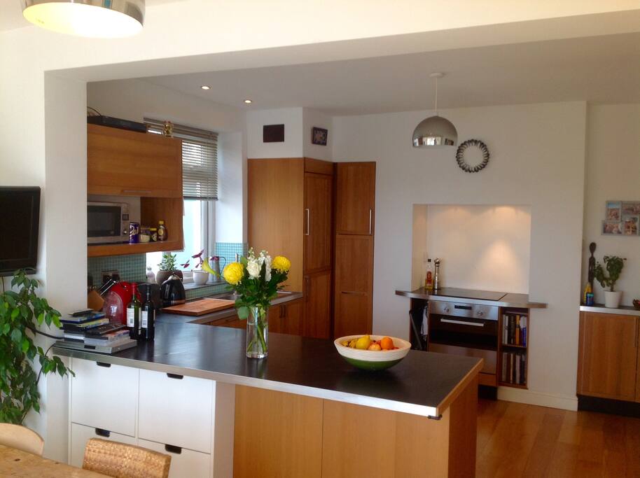 Large sunny kitchen