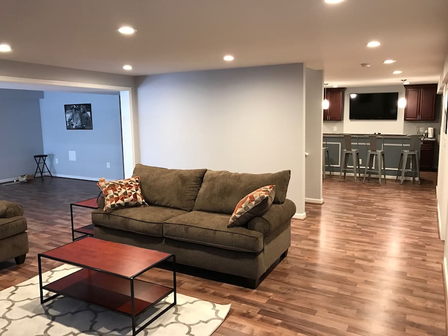 Living room with open floor plan