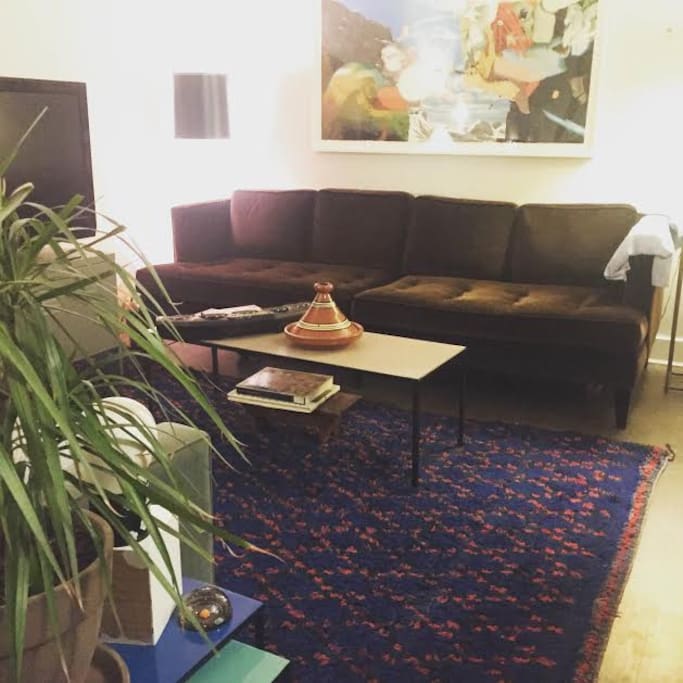 Living room with Moroccan rug