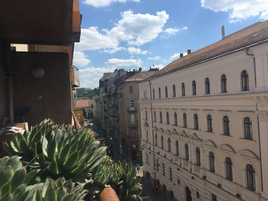 View from balcony (5th floor) to Castle Hill