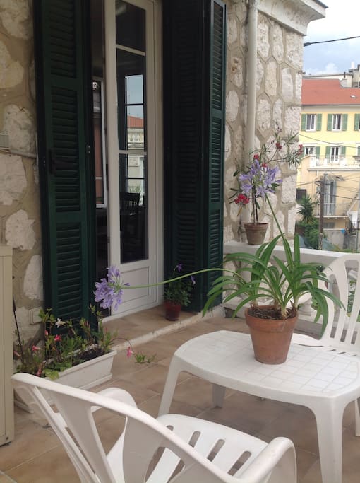 On the terrace