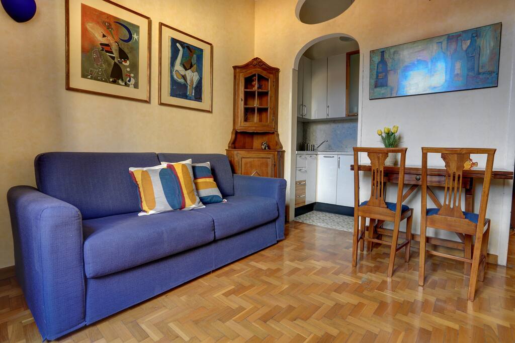 Living room and view kitchenette