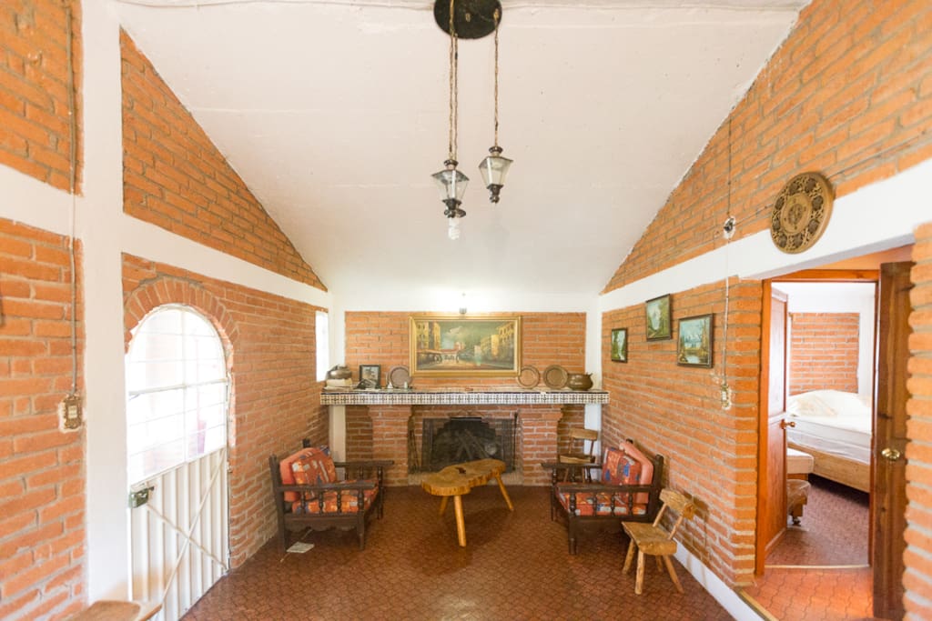 Living Room with Fire Place