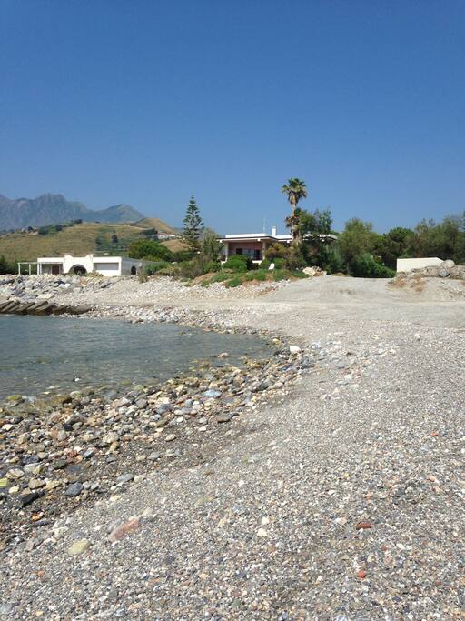 view of the house from the beach
