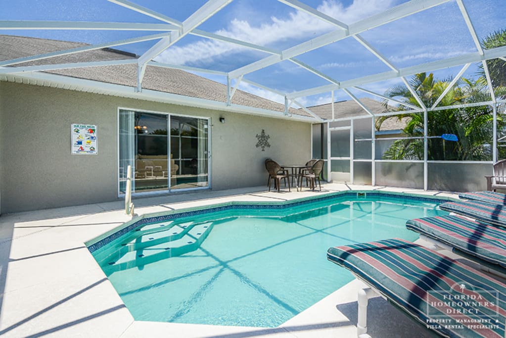 Take a dip in your very own pool that is screened in and ready for you and your family