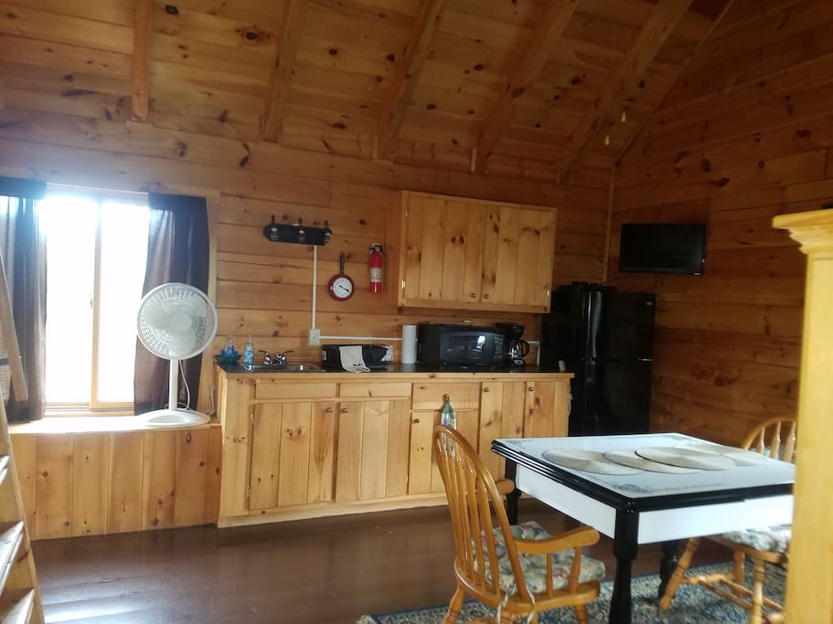Spacious kitchen area.
