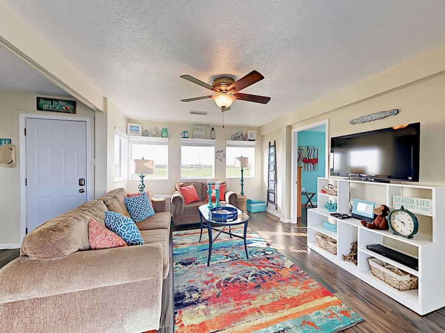 The open-concept floor plan is great for groups and large families.