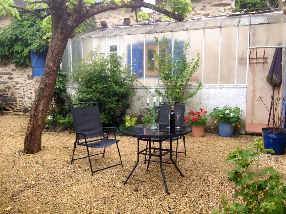 Private courtyard.