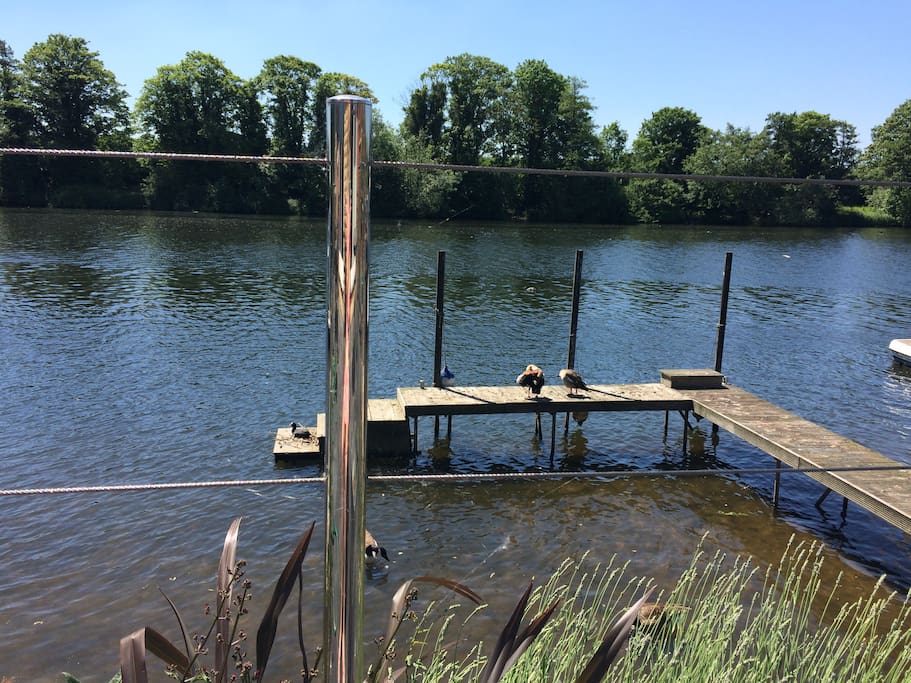 private jetty to moor overnight for boats or river wildlife!