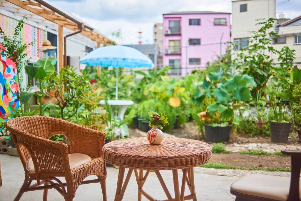 気持ちのいいお庭があります。 Good Greens in the garden.