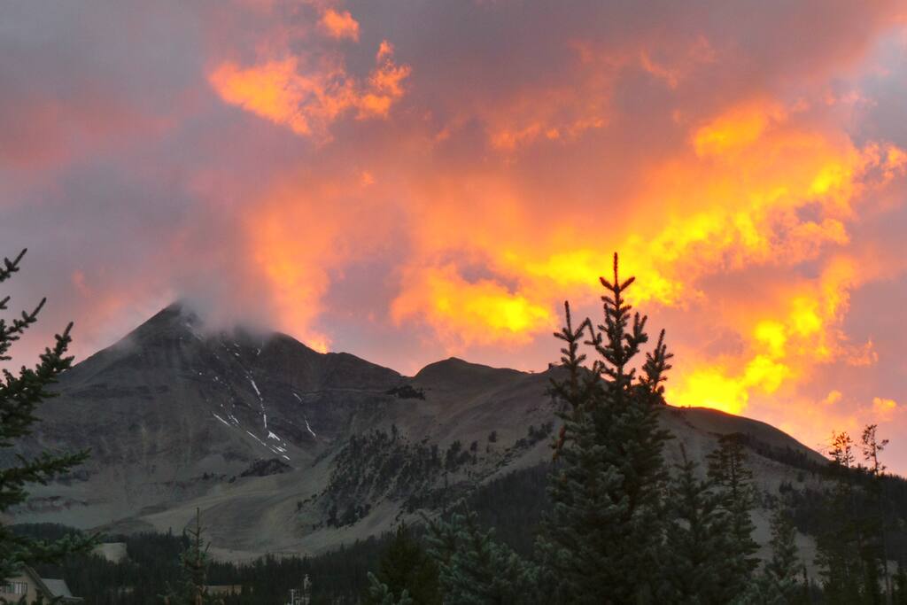 Sunset over the peak