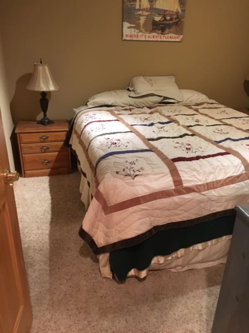 Bed, dresser, night stand