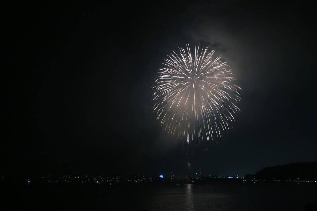 ベランダから見る今宿花火大会