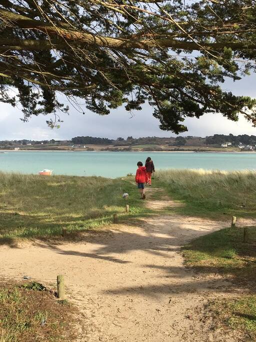 Accès à la plage