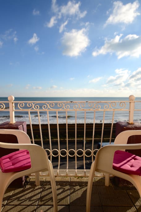 Seating area on the balcony