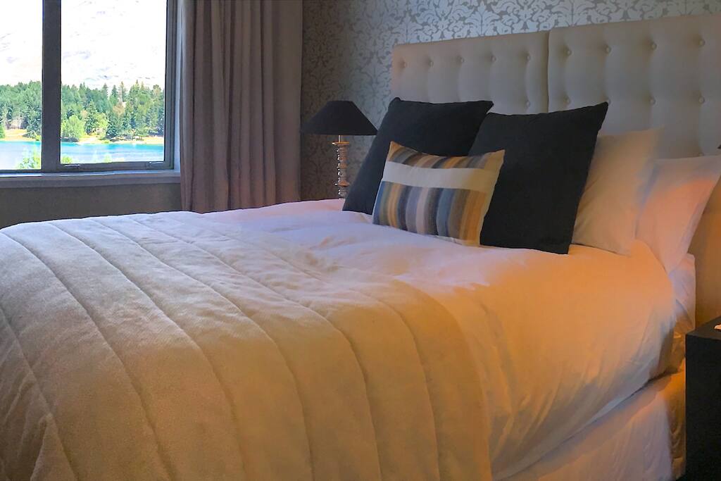 Room two has stunning views, luxurious queen bed and private spa bathroom.