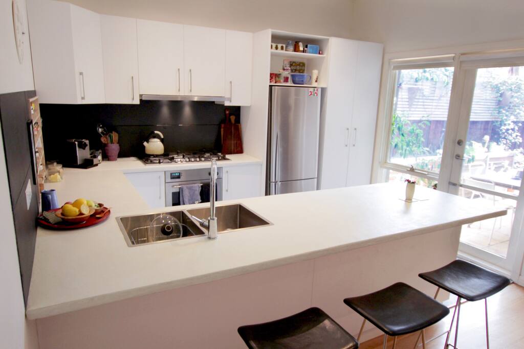 Dishwasher and stocked pantry