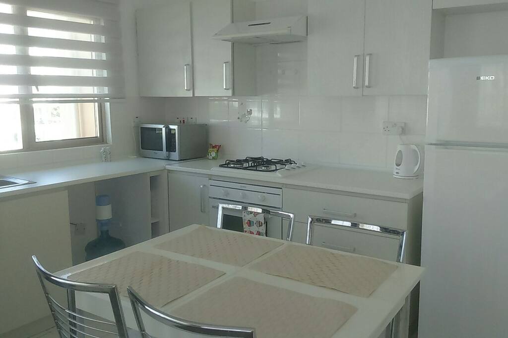 Kitchen (fridge, stove, washing machine, kitchen utensils). Кухня (холодильник, плита, стиральная машина, посуда).