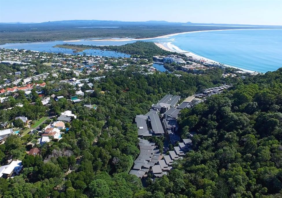 Ariel View of Noosa Peppers Resort