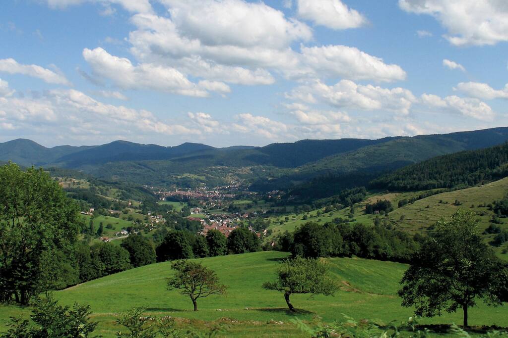 Vue sur la vallée de Munster depuis le haut du village de Soultzeren