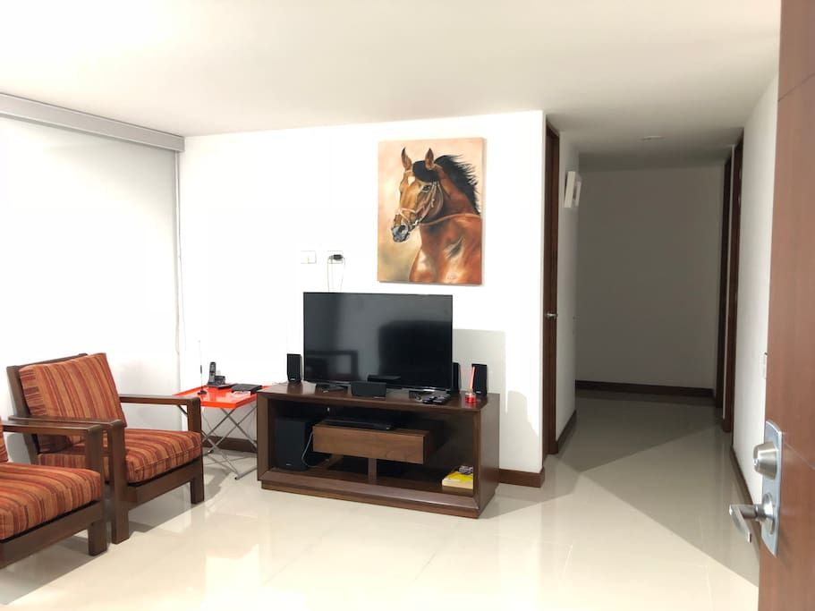 Sala de televisión con teatro en casa