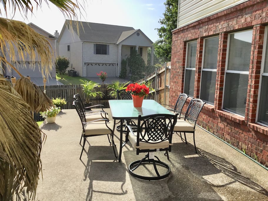 Spacious patio and furniture for outdoor relaxing!