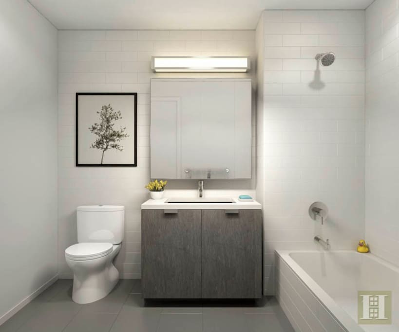 Guest bathroom with tub